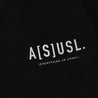 A[S]USL REFLECTIVE LOGO CROPPED LONG TEE-BLACK