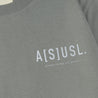 A[S]USL REFLECTIVE LOGO CROPPED LONG TEE-GREY