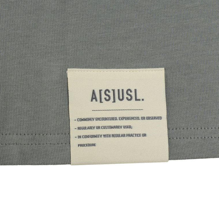 A[S]USL REFLECTIVE LOGO CROPPED LONG TEE-GREY