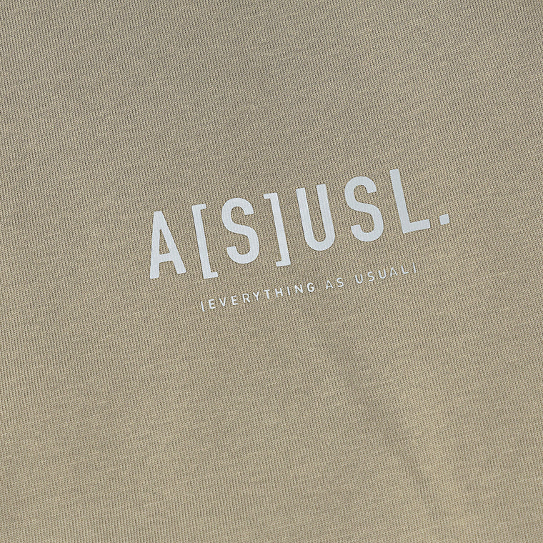 A[S]USL REFLECTIVE LOGO LONG TEE-BEIGE