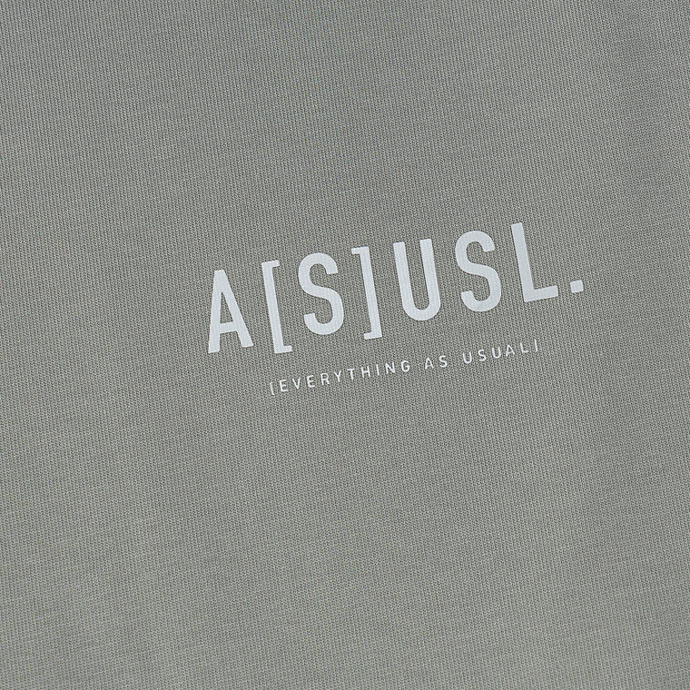 A[S]USL REFLECTIVE LOGO LONG TEE-LIGHT GREY