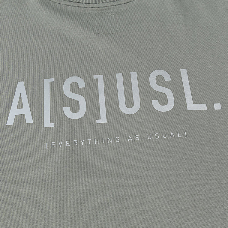 A[S]USL REFLECTIVE LOGO LONG TEE-LIGHT GREY