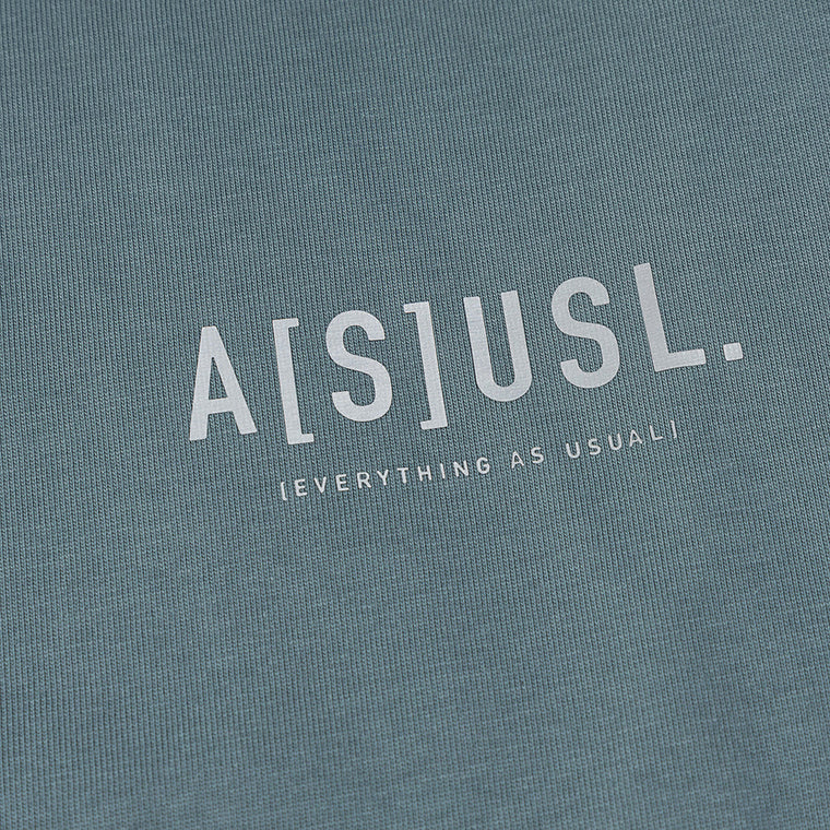 A[S]USL REFLECTIVE LOGO LONG TEE-SLATE