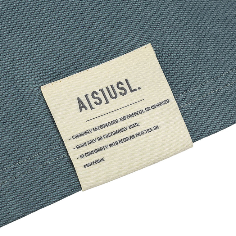 A[S]USL REFLECTIVE LOGO LONG TEE-SLATE