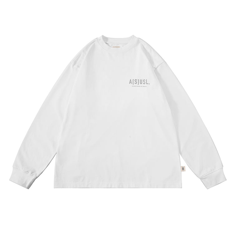 A[S]USL REFLECTIVE LOGO LONG TEE-WHITE