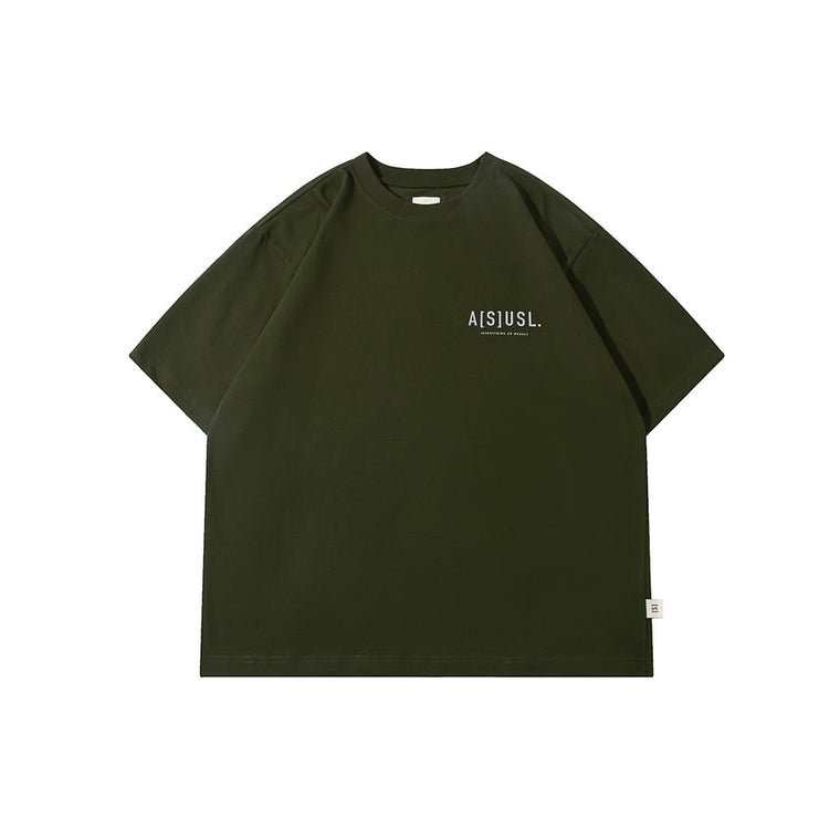 A[S]USL REFLECTIVE LOGO TEE-OLIVE