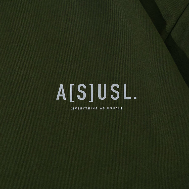 A[S]USL REFLECTIVE LOGO TEE-OLIVE