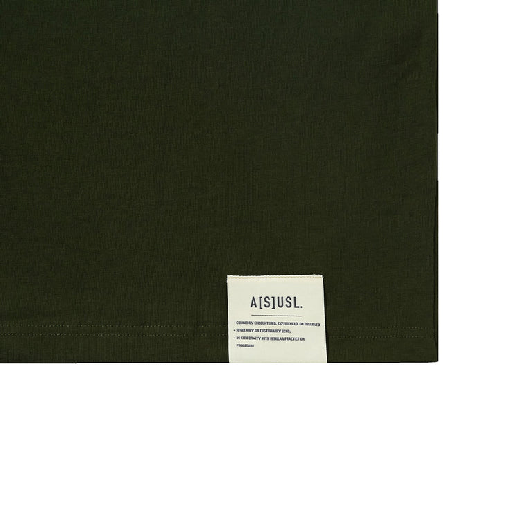 A[S]USL REFLECTIVE LOGO TEE-OLIVE