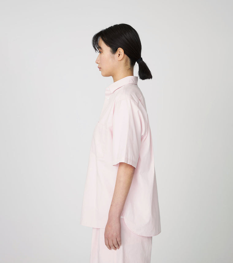 Nanamica REGULAR COLLAR WIND S/S SHIRT-PINK
