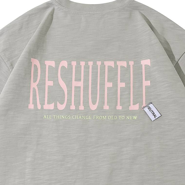 NEUTRAL SOCIETY RESHUFFLE BIG TEE-ASH