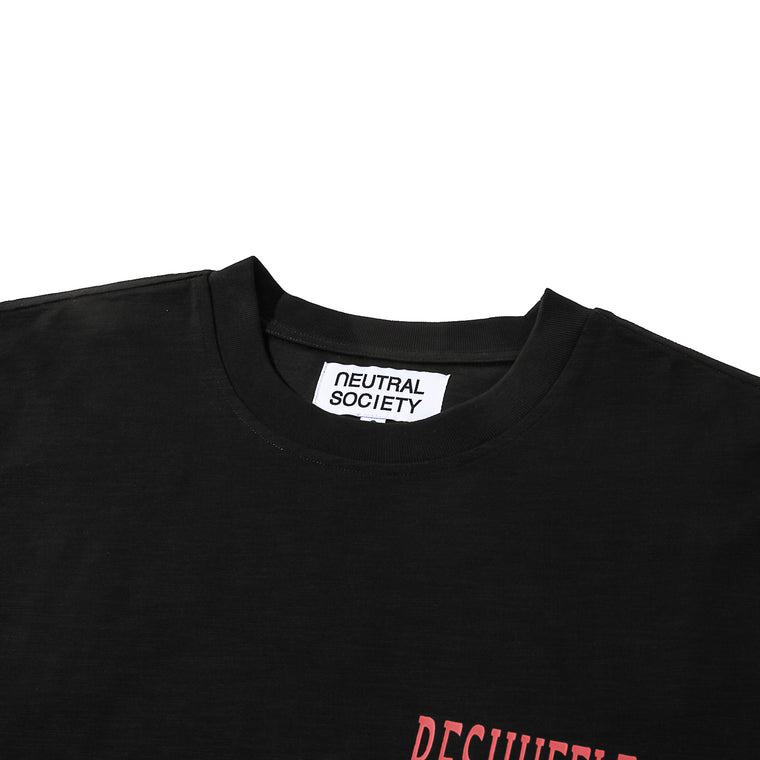 NEUTRAL SOCIETY RESHUFFLE BIG TEE-BLACK