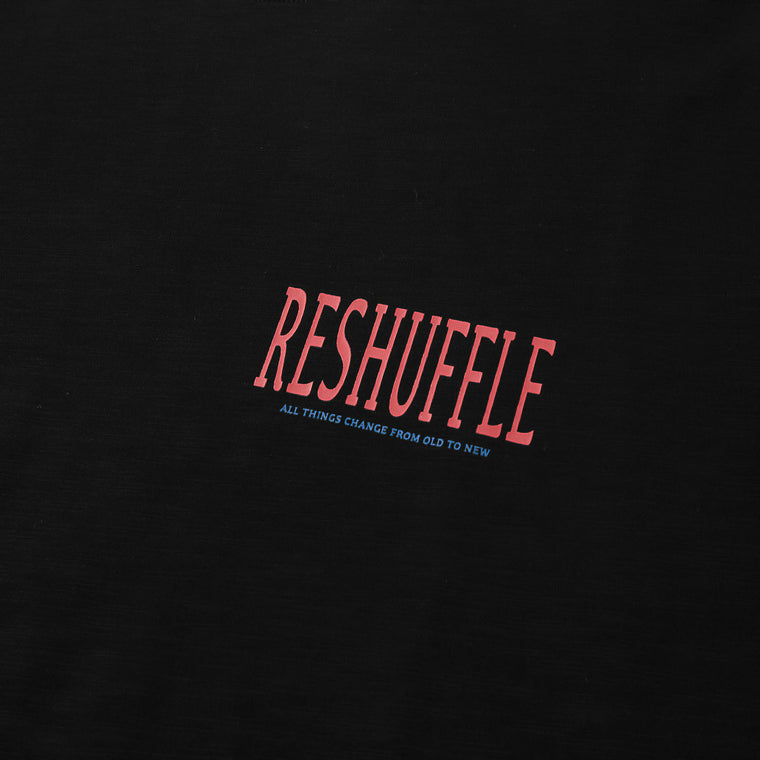 NEUTRAL SOCIETY RESHUFFLE BIG TEE-BLACK