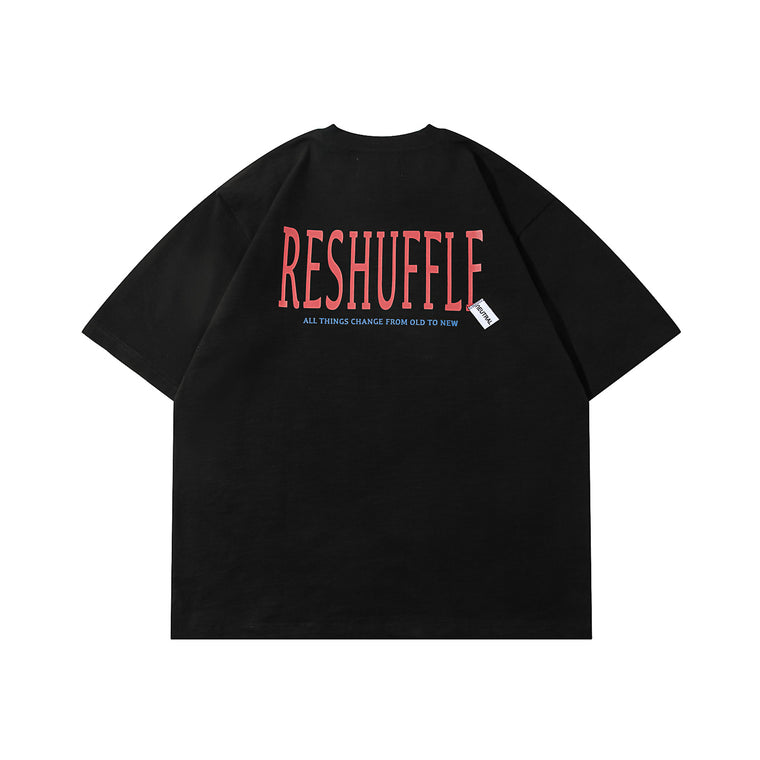 NEUTRAL SOCIETY RESHUFFLE BIG TEE-BLACK