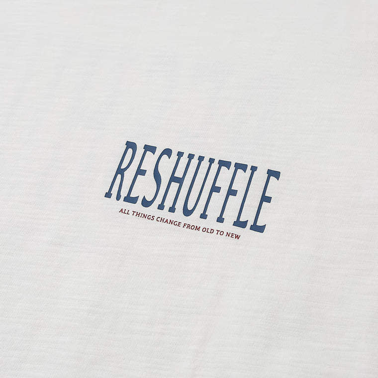 NEUTRAL SOCIETY RESHUFFLE BIG TEE-WHITE