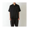 WHITE MOUNTAINEERING SATIN OPEN COLLAR SHORT SLEEVE SHIRT-BLACK