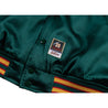 SCENE BY ICE FIRE SATIN VARSITY JACKET-DARK GREEN