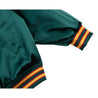 SCENE BY ICE FIRE SATIN VARSITY JACKET-DARK GREEN