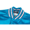 SCENE BY ICE FIRE SATIN VARSITY JACKET-TEAL