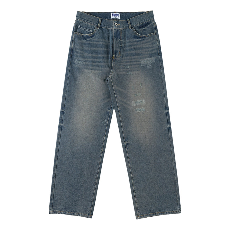 SCENE BY ICE FIRE SCENE BOYS  WASHED JEANS-BLUE