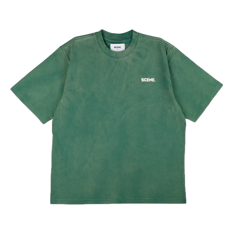 SCENE BY ICE FIRE SNOW WASHED CLASSIC TEE // 005-GREEN