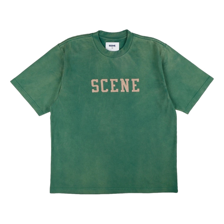 SCENE BY ICE FIRE SCENE SNOW WASHED TEE-GREEN