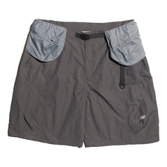 NINE POINT NINE SHORELINE BELT POCKET SHORTS-CHARCOAL