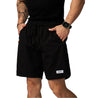 TEAMJOINED SIDE SLIT STRETCH SHORTS-BLACK