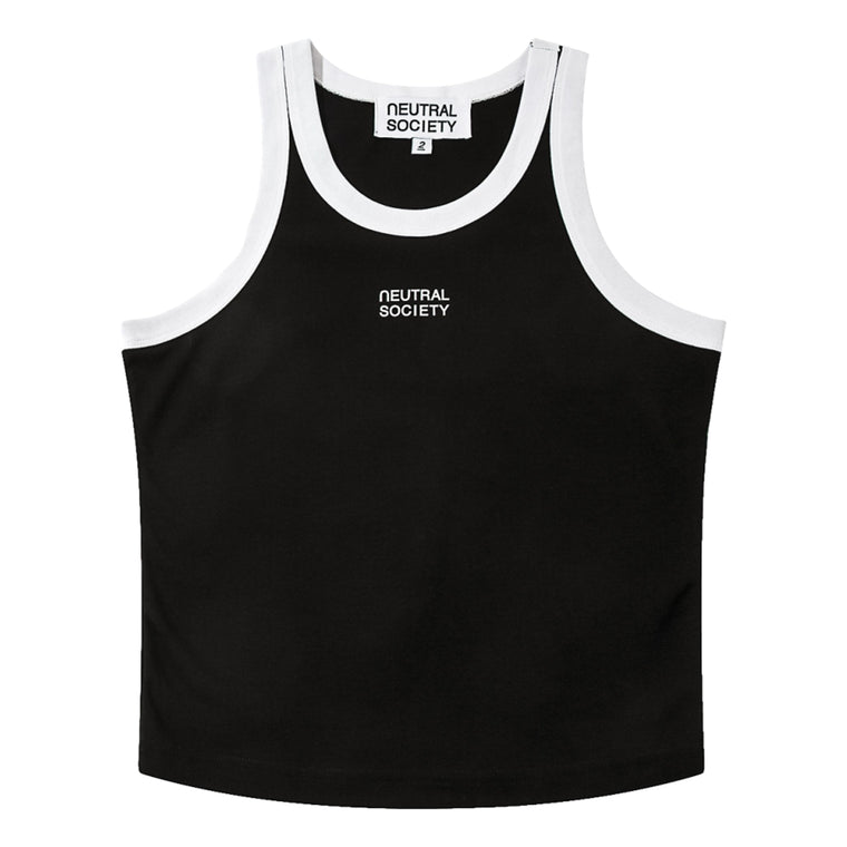 NEUTRAL SOCIETY SMALL LOGO TANK TOP-BLACK