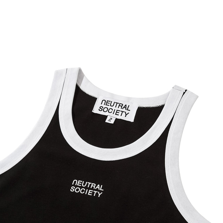 NEUTRAL SOCIETY SMALL LOGO TANK TOP-BLACK