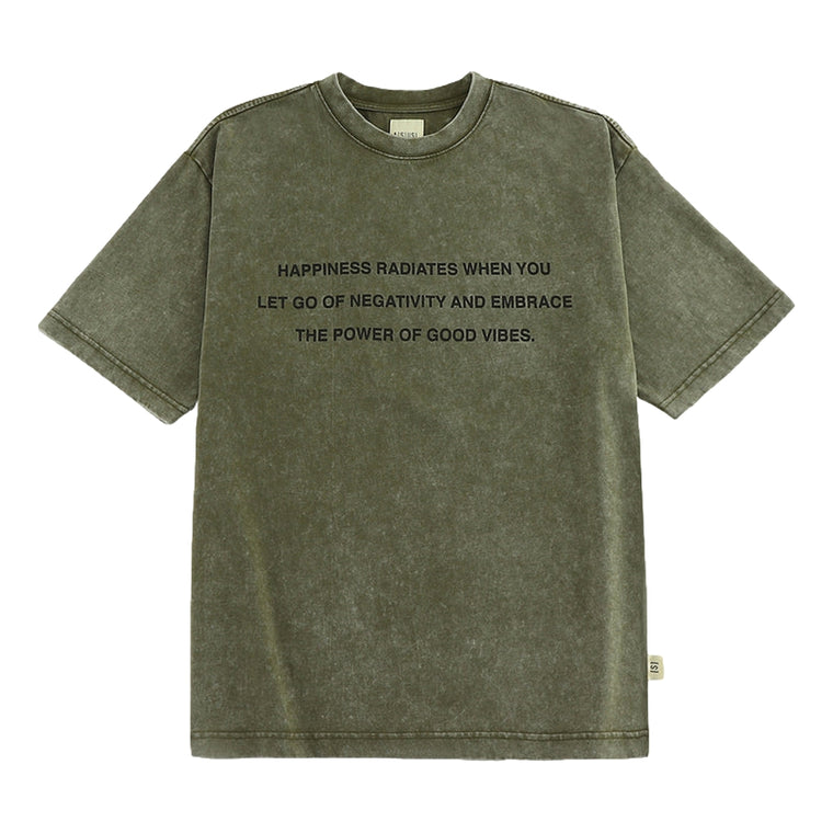 A[S]USL SNOW WASH GOOD VIBES TEE-GREEN