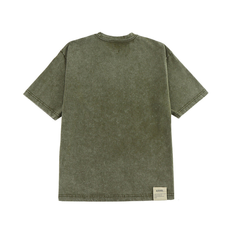 A[S]USL SNOW WASH GOOD VIBES TEE-GREEN