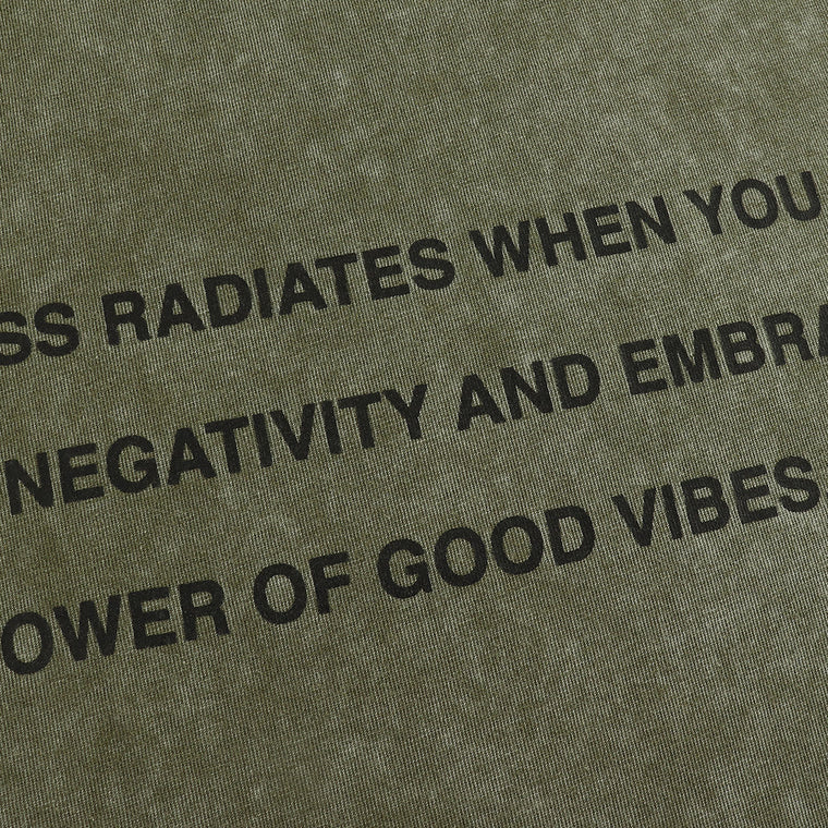 A[S]USL SNOW WASH GOOD VIBES TEE-GREEN