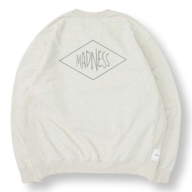 MADNESS SOLID CREW SWEAT. BOXY-OATMEAL