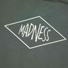 MADNESS SOLID CREW SWEAT. BOXY-SMOKE GREEN