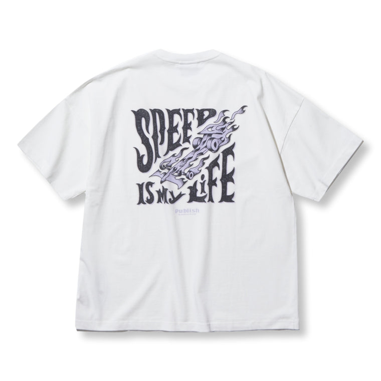 PUBLISH SPEED IS MY LIFE S/S TEE-WHITE