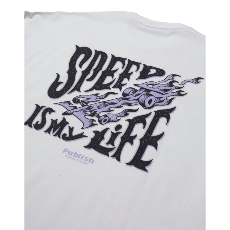 PUBLISH SPEED IS MY LIFE S/S TEE-WHITE