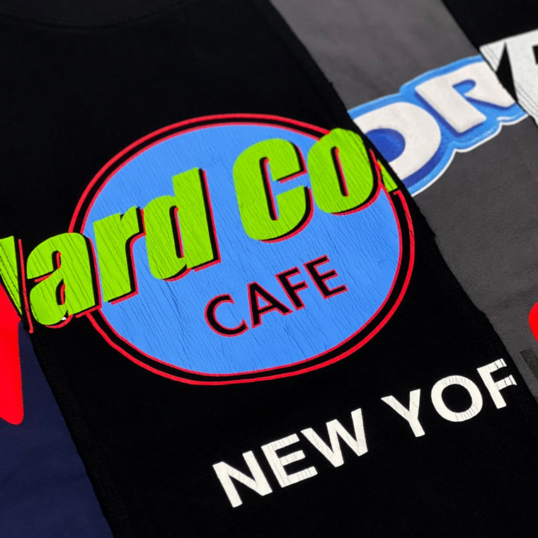 2ND CLOSET HARDCORE RECONSTRUCT WASHED T-SHIRT-BLACK