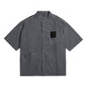 OPEN DIALOGUE X WILD THINGS STAND COLLAR SS SHIRT-GREY