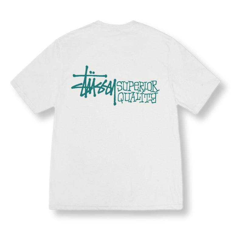 STUSSY SUPERIOR QUALITY PIG. DYED TEE-NATURAL