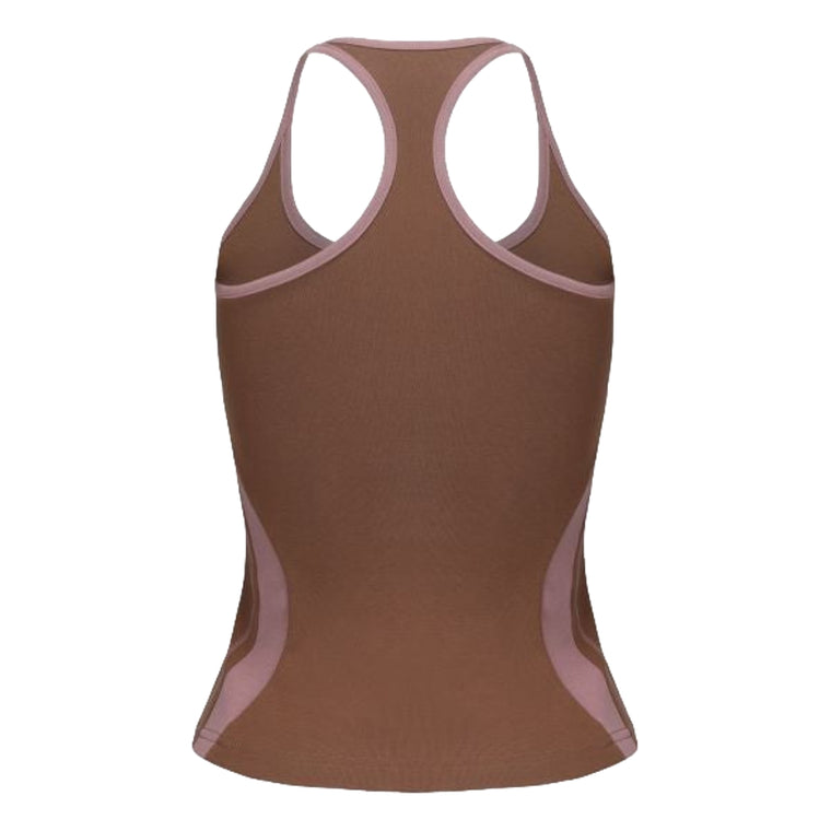 ROSEMAESE SEAMED HALTER TOP-BROWN