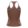 ROSEMAESE SEAMED HALTER TOP-BROWN