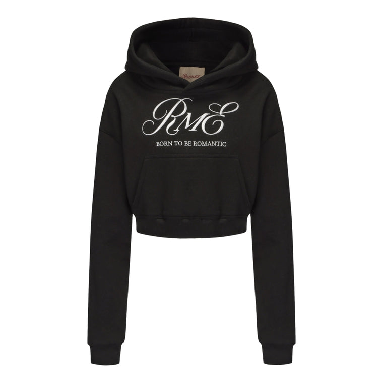 ROSEMAESE STREET MODE SHORT HOODIE-BLACK