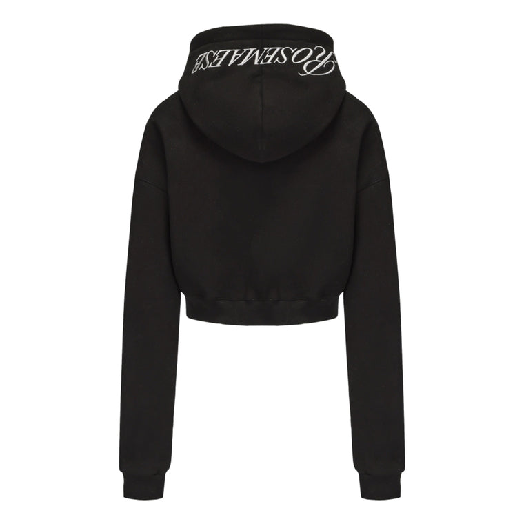 ROSEMAESE STREET MODE SHORT HOODIE-BLACK