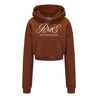 ROSEMAESE STREET MODE SHORT HOODIE-BROWN