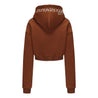 ROSEMAESE STREET MODE SHORT HOODIE-BROWN