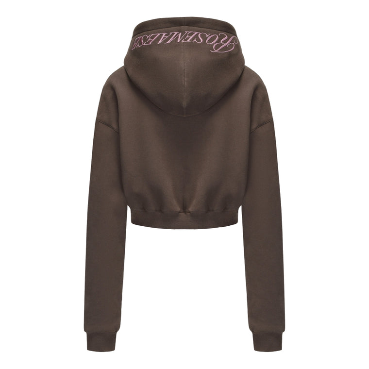 ROSEMAESE STREET MODE SHORT HOODIE-DARK GREY