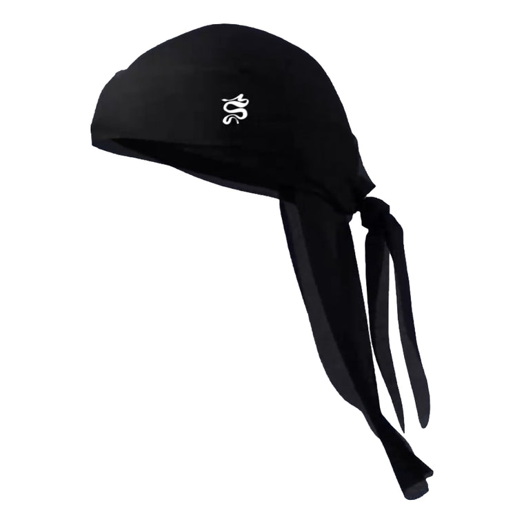 SWIRLED WORLD LOGO DURAG-BLACK