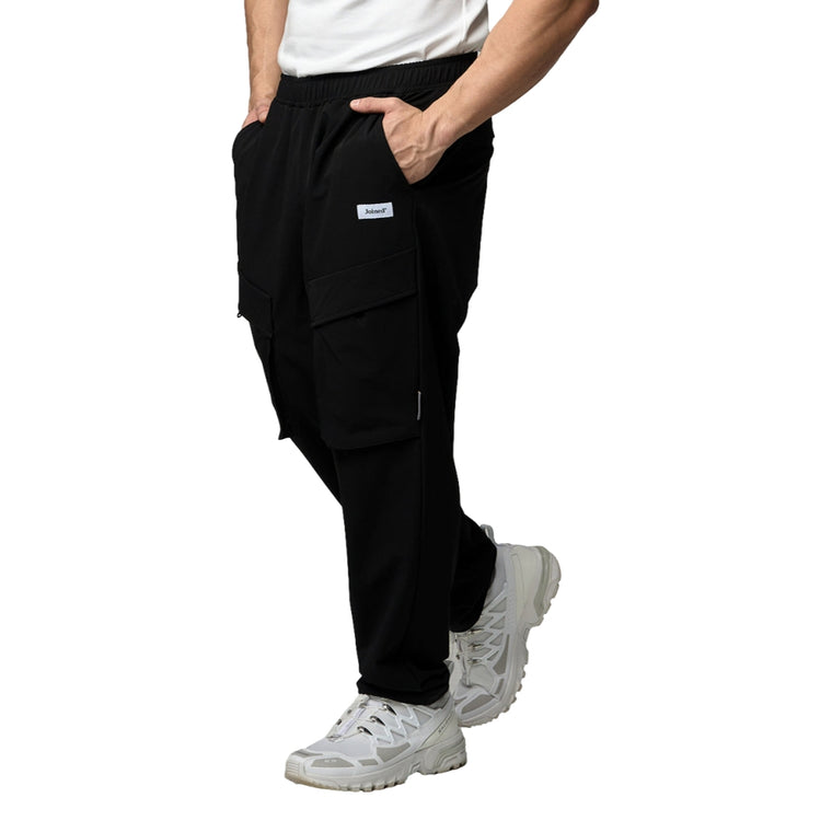 TEAMJOINED TECH POACKETS GYM CARGO PANTS-BLACK