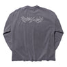 PUBLISH THE CLUB EMBROIDERY WASHED L/S TEE-GREY