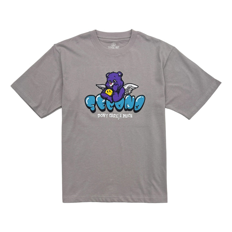 2ND CLOSET "THINKIN' BEAR" APPLIQUE S/S T-SHIRT-GREY